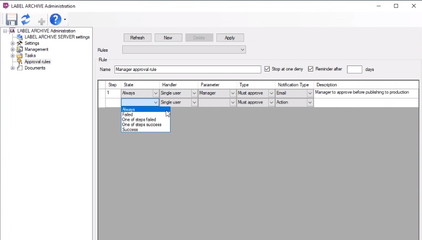 screenshot of LABEL ARCHIVE